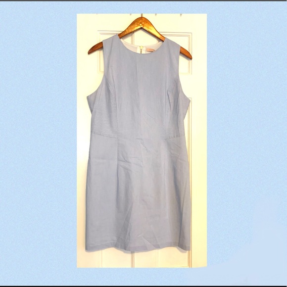 Gibson Latimer Blue & White Stripe Sheath Dress - Picture 2 of 4